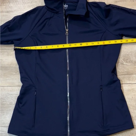 Alo Yoga Women’s Kata Full Zip Mesh Sleeves Jacket Size Large - Picture 5 of 8